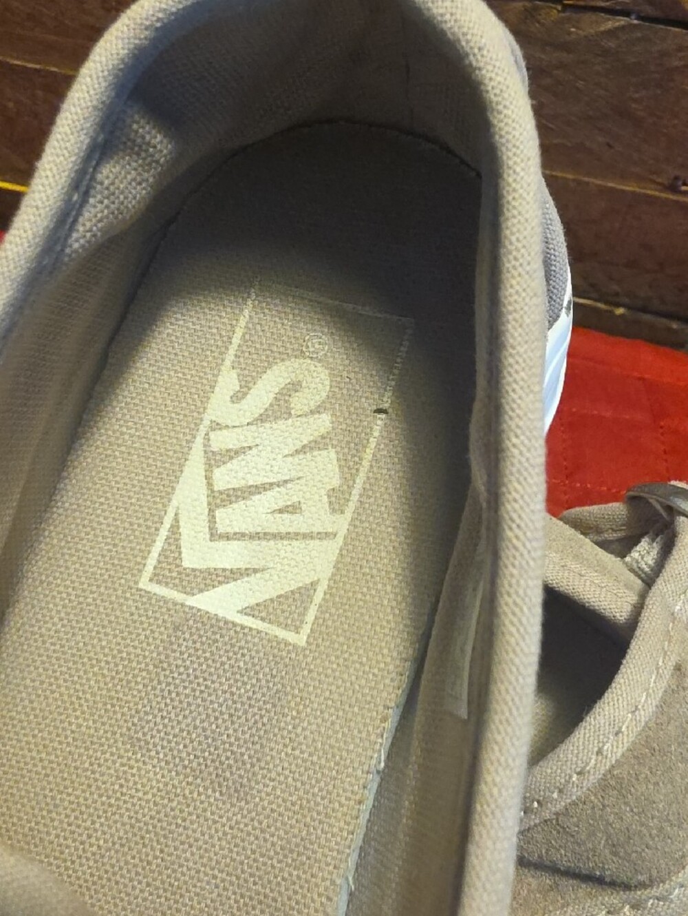 Vans Casual Mary Jane Suede Sneakers in Taupe and White - Picture 2 of 12